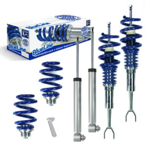 BlueLine Gewindefahrwerk passend für Audi A6 (4F) Limousine 2.0 TDI, 2.0 TFSI, 2.4, 2.7 TDI, 2.8 FSI, 3.0, 3.2 FSI Baujahr 2004-2011, außer Fahrzeuge mit Allradantrieb