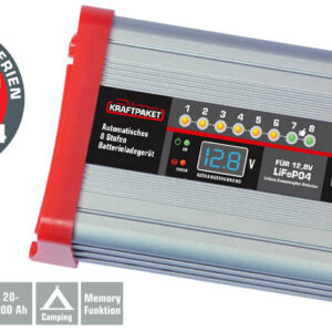 Batterieladegerät 12.8V · 10A für lifepo4-/LFP-Lithium-Batterien