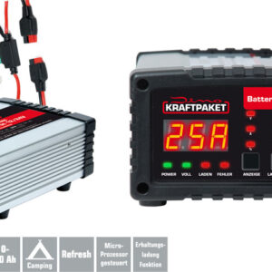 Batterieladegerät 12V/24V – 25A/12A/6A/2A regelbar