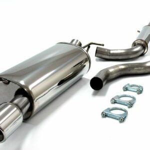 Edelstahl Sport Auspuffanlage 1x100 mm rund für Audi TT 8N 1.8T 180 PS Baujahr 98-6/0 – Bild 1