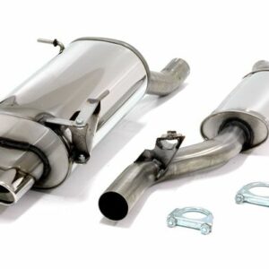 Edelstahl Sport Auspuffanlage 70x140 mm flach oval für BMW E36 Z3 1.8 8V Baujahr 96-98