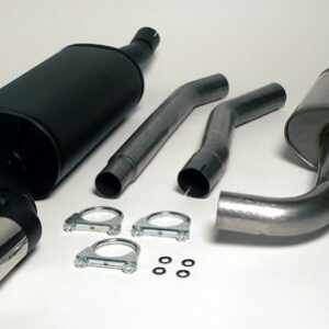 Chromstahl Sport Auspuffanlage 2x80 mm rund für Audi A6 (C5) Limousine/Avant 1,8T/1.9TDi/2.5TDi Baujahr 97-5/01