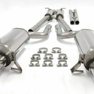 Edelstahl Duplex Sport Auspuffanlage 2x90x120 mm oval für Audi A6 (C5) Quattro 2.4/2.8 Baujahr 97-01