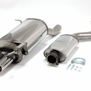 Edelstahl Sport Auspuffanlage 2x70 mm rund für BMW E36 318Ti Compact Baujahr 94-98