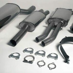 Edelstahl Sport Auspuffanlage 1x85x150 mm flachoval für BMW E46 Limousine/Coupe/Touring 320i/325i/330i Baujahr 99-