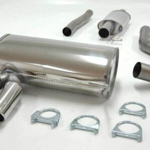 Edelstahl Sport Auspuffanlage 2x80 mm rund für BMW E92 Coupe 318i/320i/320si Baujahr 05-