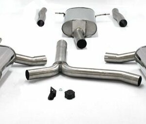 Edelstahl Duplex Sport Auspuffanlage 2x100 mm rund für Audi A5 (B8) Coupe/Sportback 1.8T/2.0T 2WD/Quattro Baujahr 06-