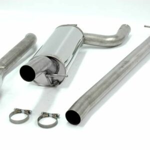 Edelstahl Sport Auspuffanlage 1x100 mm rund für Ford Focus RS 2.0i 215PS Baujahr 03-