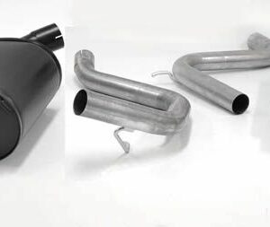 aluminierte Stahl Sport Auspuffanlage 1x90 mm rund für Ford Mondeo Caravan 1.6/1.8/2.0 Baujahr 3/93-98