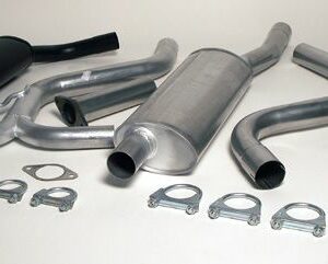 aluminierte Stahl Duplex Sport Auspuffanlage 1x80 mm rund für Ford Mondeo Limousine/Coupe 1.6/1.8/2.0 Baujahr 3/93-4/98