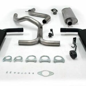 Chromstahl Duplex Sport Auspuffanlage 1x90 mm rund für Ford Mondeo Caravan 4Zyl. MkIII Baujahr 11/00-07