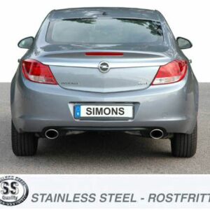 Edelstahl Duplex Sport Auspuffanlage 90x120mm oval Opel Insignia 4/5 Türer 4WD (4x4) 1,6/2,0/2,8 Turbo Baujahr 09-