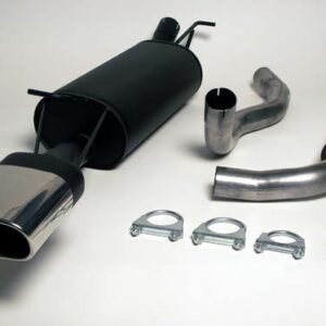 Chromstahl Sport Auspuffanlage 85x150 mm flachoval für Skoda Octavia Limousine/Kombi 1.8 Turbo RS Baujahr 02-04