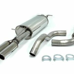 Edelstahl Sport Auspuffanlage 2x70 mm rund für Skoda Octavia Limousine/Kombi 1.8 Turbo RS Baujahr 02-04