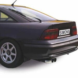 aluminierte Stahl Sport Auspuffanlage 2x76mm "DTM-design" Calibra 2.0 16V 100kW Baujahr 93-97 / 2.0 16V 110kW 92-97 – Bild 2