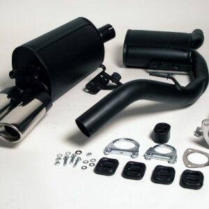 aluminierte Stahl Sport Auspuffanlage 2x70/90mm oval Opel Calibra 2.0 16V 100kW Baujahr 93-97 / 2.0 16V 110kW 92-97