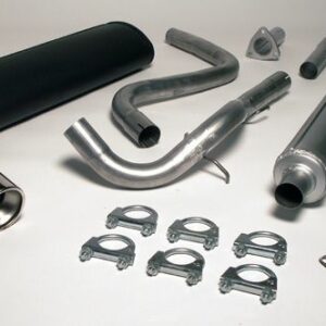 aluminierte Stahl Sport Auspuffanlage 1x90mm Honda Civic Coupe/CRX 1.4/1.5/1.6 Baujahr 11/87-91