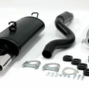 aluminierte Stahl Sport Auspuffanlage 2x70x90mm oval Opel Kadett E CC Fließheck 1.3/1.6/1.8/2.0 8V / GSi 2.0 16V Baujahr 87-