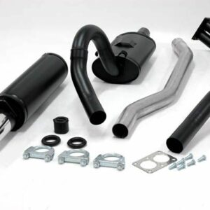 aluminierte Stahl Sport Auspuffanlage 1x80 mm rund Opel Kadett C1.9E/2.0E "GTE"