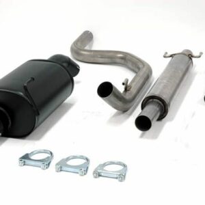 Chromstahl Sport Auspuffanlage 1x100mm rund Honda Civic Fließheck 3/5 Türer 1.3-1.6 Baujahr 92-00 mit 3-Loch Flansch