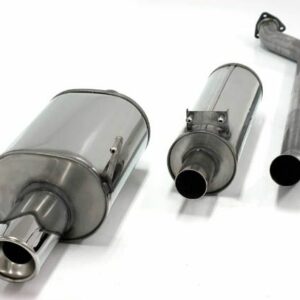 Edelstahl Sport Auspuffanlage 1x100mm rund Honda Civic 2.0i C-TEC Type R 200PS Baujahr 02-