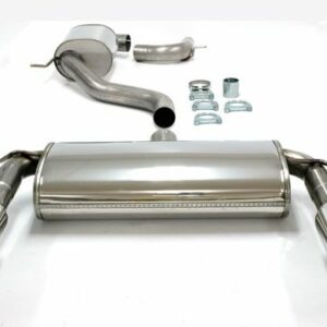 Simons Edelstahl Duplex Sport Auspuffanlage 1x100mm rund für Seat Leon Cupra 2.0TFSI Baujahr 06-