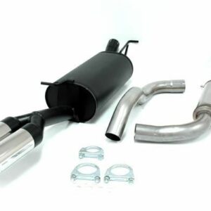 Chromstahl Sport Auspuffanlage 2x80 mm rund für Skoda Octavia Limousine/Kombi 1.8 Turbo/1.9TDI nicht RS