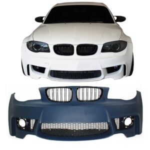 Stoßstange vorn incl. Doppelrippen Grill passend für 1er E81 E82 E87 E88 ohne Aussparungen für PDC / SRA passend für BMW 1er E81, E82, E87 und E88 Bj. 2004 - 2011
