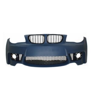 Stoßstange vorn incl. Doppelrippen Grill passend für 1er E81 E82 E87 E88 ohne Aussparungen für PDC / SRA passend für BMW 1er E81, E82, E87 und E88 Bj. 2004 - 2011 – Bild 4