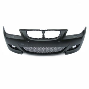 Stoßstange, JOM-SportLook vorne, mit Grill, Ausschnitte mit Abdeckung für SRA, mit PDC, Sport Paket passend für E60 Facelift Bj. 03.2007-03.2010