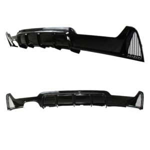 Heckansatz Diffusor Heckdiffusor Heckschürzeneinsatz im Sport Look für F32 F33 F36 für Doppelrohr-Auspuff linke Seite , passend für BMW 4er Coupe/Cabrio/Gran Coupe F32, F33 und F36 Bj. 13 - 21 – Bild 4