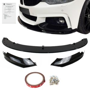 Frontspoiler Ansatz Lippe Stossstange Sport Performance +ABE+schwarz glänzend 3-teilig, passend für F32 passend für BMW 4er F32/ F33/ F36, 2013-2021