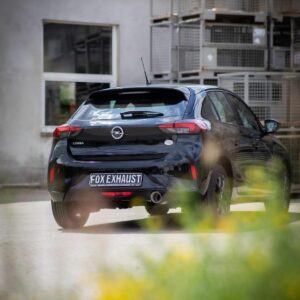 Opel Corsa F End- und Vorschalldämpfer - 1x100 Typ 25 schwarz emalliert