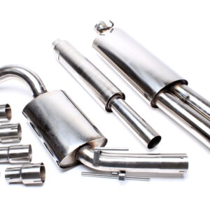 Edelstahlanlage 2x76mm passend für VW Golf II – Bild 1