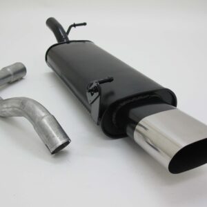 Sportauspuff 135x75mm scharfkantig für Audi A3 / Seat Leon / VW Golf 4 / VW New Beetle