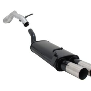 Sportauspuff für Audi A3 / Seat Leon / VW Golf 4 / VW New Beetle 2x76mm RL-Design – Bild 1