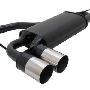 Sportauspuff für Audi A3 / VW Golf 5 / VW Golf 6 / VW Scirocco 2x76mm RL-Design – Bild 1