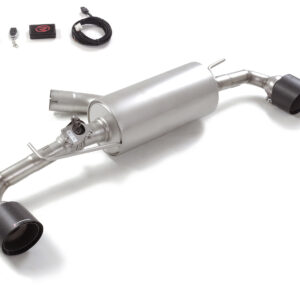 Ragazoon Edelstahl-Auspuffanlage mit Klappensteuerung passend für Toyota GR Yaris 1.6 GR-Four Endrohr Carbon 118 mm rund pro Seite