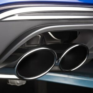 Edelstahl Auspuffanlage passend für Volkswagen T-Roc R 2.0 TSI 4Motion Endrohr 2 x 108 x 70 mm pro Seite – Bild 3