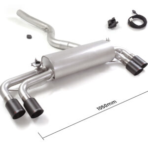 Endschalldämpfer Edelstahl mit Klappe passend für BMW 3er G21 Touring 330i (2019–2024)