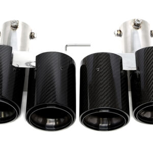 Endrohrblende zum anschrauben "double design" in schwarz/glänzend passend für BMW 3er Serie mit M Paket (G20, G21)