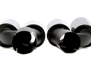 Endrohrblende zum anschrauben "double design" oval in schwarz/glänzend passend für BMW 5er Serie (G30, G31) – Bild 3