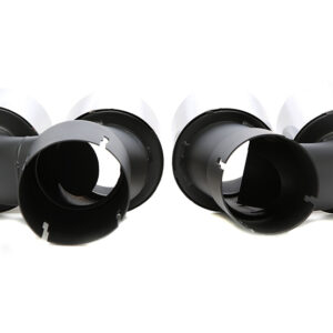 Endrohrblende zum anschrauben "double design" oval in chrom/glänzend passend für BMW 5er Serie (G30, G31) – Bild 3