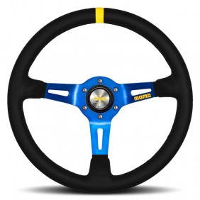 MOD. 08 Schwarzes Leder/Blaue Speichen 330mm